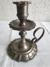 Schöner Zinn Kerzendtänder Peltro Zinn gemarkt höhe 15 cm 500 gramm