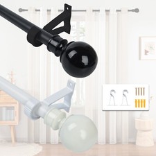 Gardinenstange 25mm 110-310cm Vorhangstange Ausziehbar Edelstahl Scheibenstange