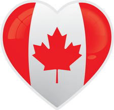 4x Sticker Canada Flag Car