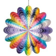 CIM Edelstahl Windspiel Rainbow Circle Ø15cm Windmobile Garten-Dekoration 