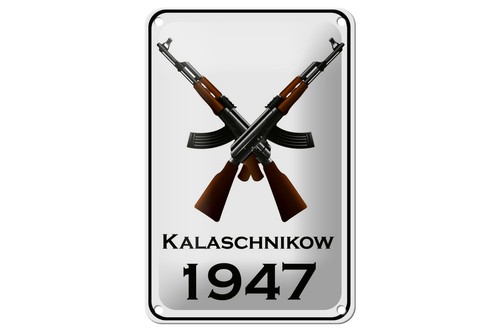 Blechschild gewehr 12x18 - gewehr,