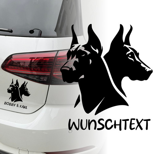 Auto aufkleber dobermann - aufkleber,