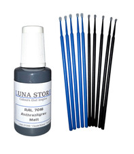 Lackstift in RAL 7016 Anthrazitgrau Matt + 10 Lacktupfer, Anwendungsanleit. 20ml