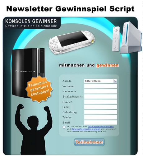 Newsletter gewinnspiel script - newsletter,