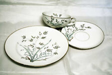 Sammeltasse Set weiß  mit Gräsern und Goldrand LETTIN DDR