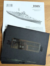 Neusilber-Zubehörsatz Ätzteile-Detailset für Schlachtschiff Bismarck 1:250 HMV