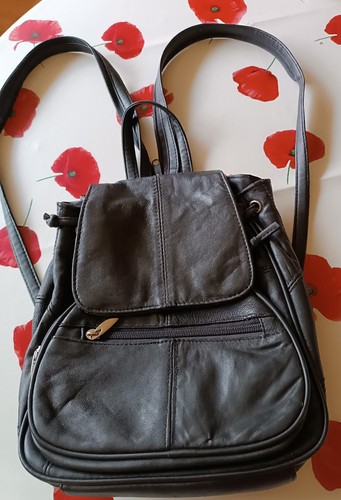 Leder city rucksack - city, damen
