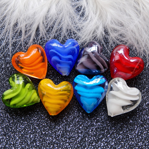 Lampwork perlen herz inner - perlen,