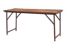 FRANZÖSISCHER LACKIERTER METALLKLAPPTISCH 20er Jahre