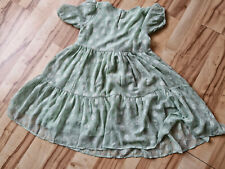 Reserved Mädchen Kleid grün lindgrün lang 122 Glanz edel Brautmädchenkleid