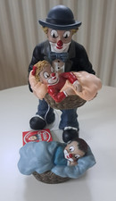 Gilde Clowns "Vater mit Mädchen im Korb" Artikelnr. 35907 + 35043 -Vitrinenstück