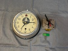 Sowjetische Russische U-Boot Uhr Schiffsuhr Borduhr UdSSR Wanduhr CCCP  defekt