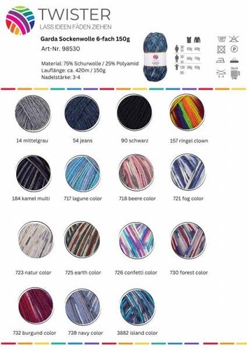 150g twister sox - twister, 6fach