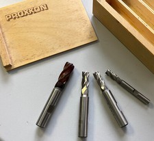 PROXXON SCHAFTFRÄSERSATZ 4-TLG - HSS 6-7-8-10 - DIN 844 HSS - wie neu