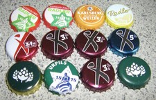 KARLSBERG-BIER-12 KRONENKORKEN-u.a Radler,5 x MIXERY,Ur Pils-gold u.silberfarben