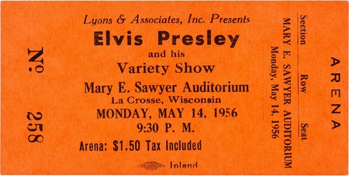 Elvis presley concert ticket - concert,