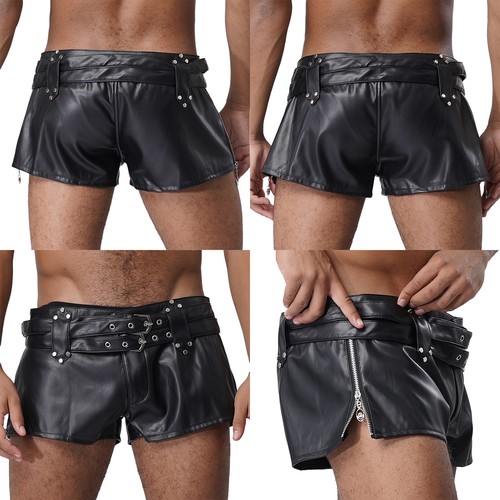 Herren leder wetlook - pu,