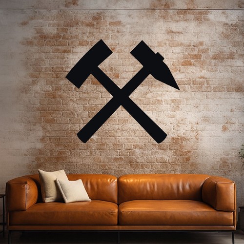 Schlägel und eisen wandtattoo - schlägel,