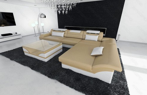Ledercouch sofa led - sofa, ecksofa