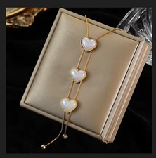 Halskette Damen Schmuck gold HerzPerle  Kette