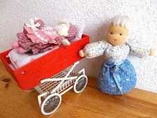 Puppenwagen DDR Dubena Plaste, der große, Stubenwagen für Puppenhaus u.2 Puppen