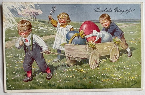 Alte postkarte motiv ostern - motiv,