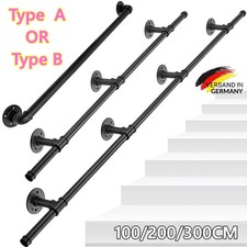 Handlauf Treppengeländer Geländer Wandhandlauf Wasserrohr Handlauf Schwarz NEU