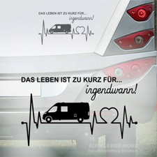 Herzschlag Wohnmobil Bus 40cm Das Leben Spruch B116 Autoaufkleber Camper Urlaub