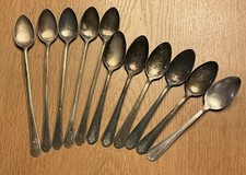 11X Vintage WM Rogers (IS) Silver Plated Cutlery Tea / Cocktail Löffel
