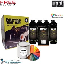 RAPTOR Tönbares 3,8l KIT (4 Flaschen) UPOL + LACK 400ml (Farbe wählbar)