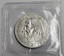 5 DM 1964 J , Johann Gottlieb Fichte , Sondermünze , Jaeger 393 vz / st
