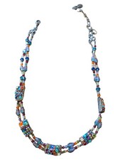 Michal Golan Halskette Blumen Mehrfarbig Juwel Perlen Strass 45cm Festlich