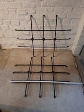 Fenstergitter Metall alt Antik gezwirbelt mit Rosetten Schwarz Einbruchschutz 