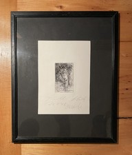 Radierung, handsigniert, Christus mit Dornenkrone, Alfred Hrdlicka?