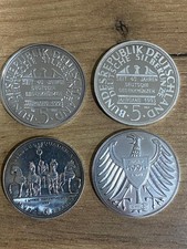 4x 1 oz Silbermünzen, 4x1