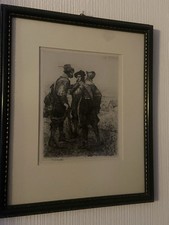 Radierung Landsknechte