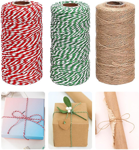 300m 2mm jute schnur red - 2mm, green
