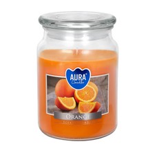 Große Duftkerze im Glas mit