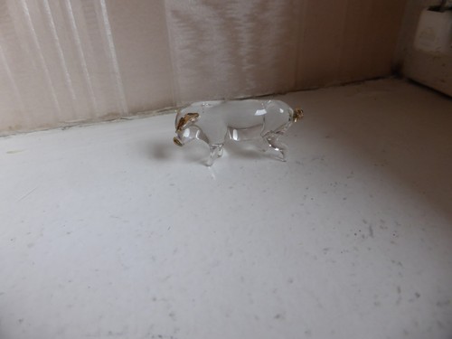 Miniatur glasfigur vergoldet - miniatur,