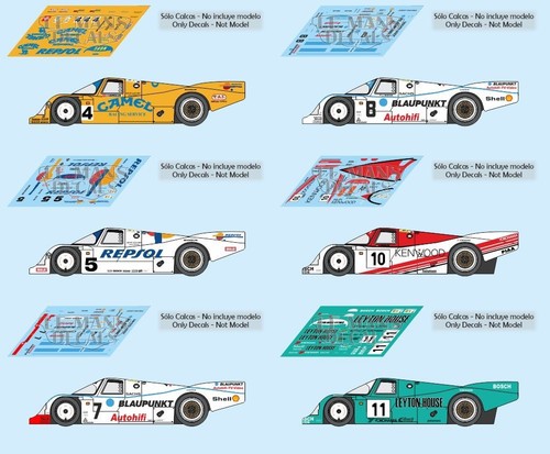 Abziehbilder porsche 962c - porsche, le
