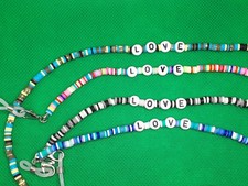 Brillenkette Love Sonnenbrillenkette Mundschutz Perlenkette Kette Perle Liebe