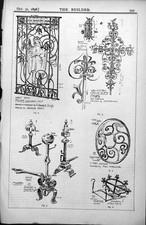 Alter Schmiedeeiserner Kreuz Longden Toaster Morris Wetterfahne Leiper 1896 19.