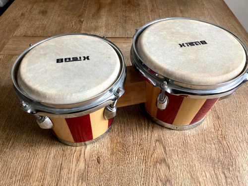 Basix bongo set holz metall - basix, holz/metall