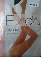 Gr. 60 62 NEU - Fein Strumpfhose Esda Classic 20den transparent, schwarz braun 