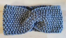 Handgetricktes Stirnband m. Twist Wolle Winter warm rockabilly Vintage rot