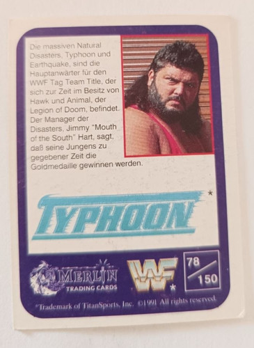 Wwf wrestling sammelkarte - sammelkarte, nr