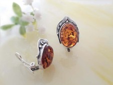 Bernstein Ohrclips Silber 925