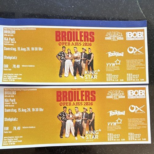 Broilers open airs 2026 - open, 2
