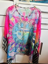 Extravagante Tunika Manosque Einheitsgröße S-XXXXXL bunt Strandponcho