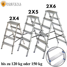 Stehleiter Trittleiter Doppelleiter 2x4 2x5 2x6 Aluleiter bis zu 120 oder 150 kg